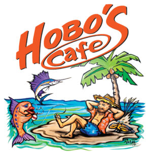 hobos cafe logo illustrated